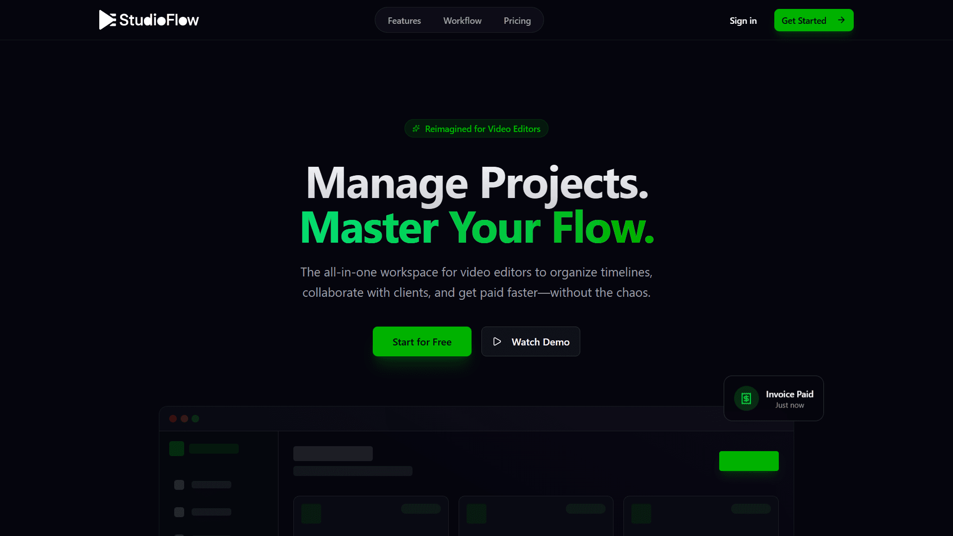 StudioFlow — Creative Project Management SaaS
